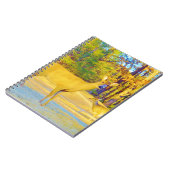 Mosterd gekleurd deer met lichtblauw notitieboek (Linkerzijde)