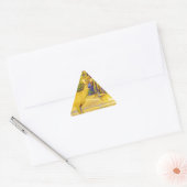 Mosterd gekleurd deer met lichtblauw sticker (Envelop)