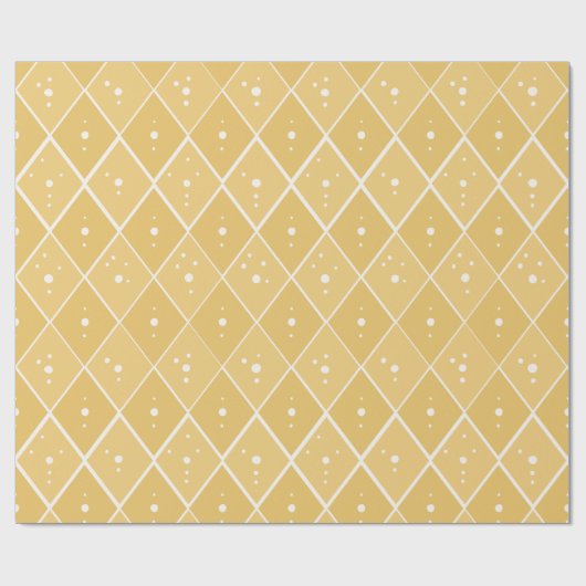 Mosterd Gele Diamant Modern Scandinavisch Cadeaupapier (Vlak)