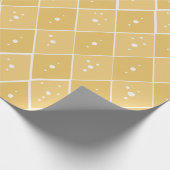 Mosterd Gele Diamant Modern Scandinavisch Cadeaupapier (Hoek)