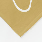 Mosterd Gele Golvende Rand Monogram Fleece Deken (Hoek)