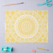 Mosterd Gele Mandala Patroon Tissuepapier (Craft)