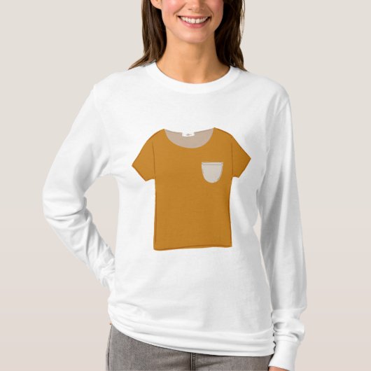 Mosterd Gele Minimalistische Top (Voorkant)