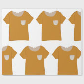 Mosterd Gele Minimalistische Top Cadeaupapier (Vlak)