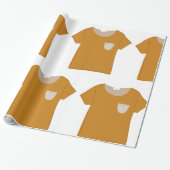 Mosterd Gele Minimalistische Top Cadeaupapier (Uitgerold)