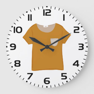 Mosterd Gele Minimalistische Top Grote Klok