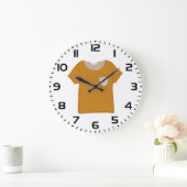 Mosterd Gele Minimalistische Top Grote Klok (Huis)