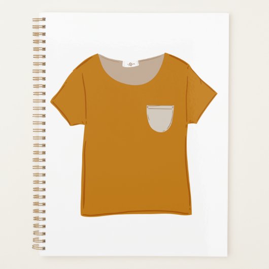 Mosterd Gele Minimalistische Top Planner (Voorkant)