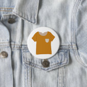 Mosterd Gele Minimalistische Top Ronde Button 7,6 Cm (In situ)