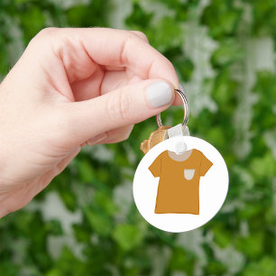 Mosterd Gele Minimalistische Top Sleutelhanger