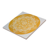 mosterd gele patroontegels tekenen tegeltje (Zijkant)