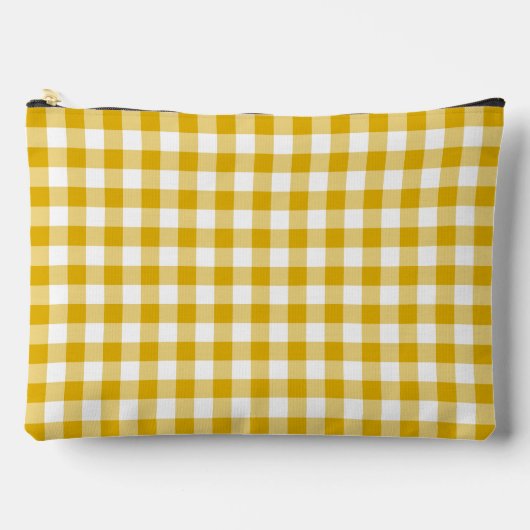 Mosterd Gele Plaid Gingham Retro Kleur Etui (Voorkant)