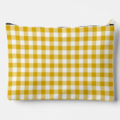 Mosterd Gele Plaid Gingham Retro Kleur Etui (Achterkant)
