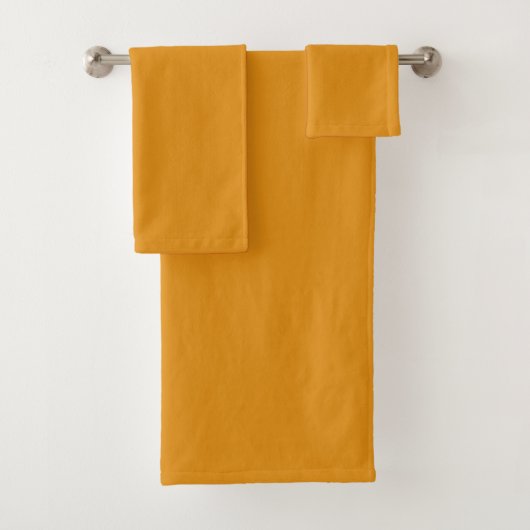 Mosterd Gele Pluche Poly Katoen Bad Handdoek (Insitu)