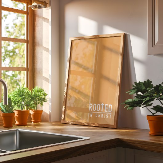 Mosterd Geworteld Christelijk geloof quote Poster