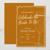 Mosterd & Goud Champagne Bruisende Bruiloftsdans Kaart (Voorkant / Achterkant)