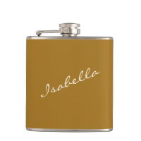 Mosterd Goud Elegante Script Naam Bruiloftsfeest 