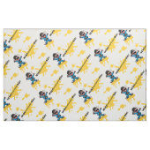 Mosterd Grafische Print - Wit Stof (Fat Quarter)