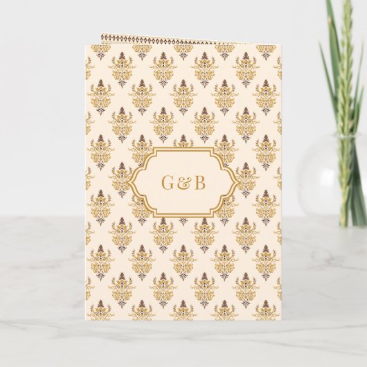 Mosterd Ikat Alles in een Anand Karaj Sikh bruilof (Achterkant)