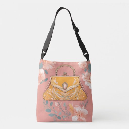 Mosterd in de lucht AI kunst Crossbody Tas (Achterkant)
