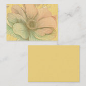 Mosterd-ish Woven Floral Waterverf Notitiekaartje (Voorkant / Achterkant)