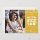 Mosterd | Kerst Bakken Geesten Bright Foto Feestdagenkaart (Voorkant)