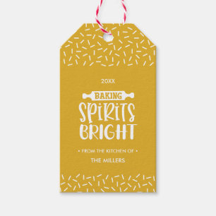 Mosterd   Kerstbakkerijspiritjes, helder Cadeaulabel
