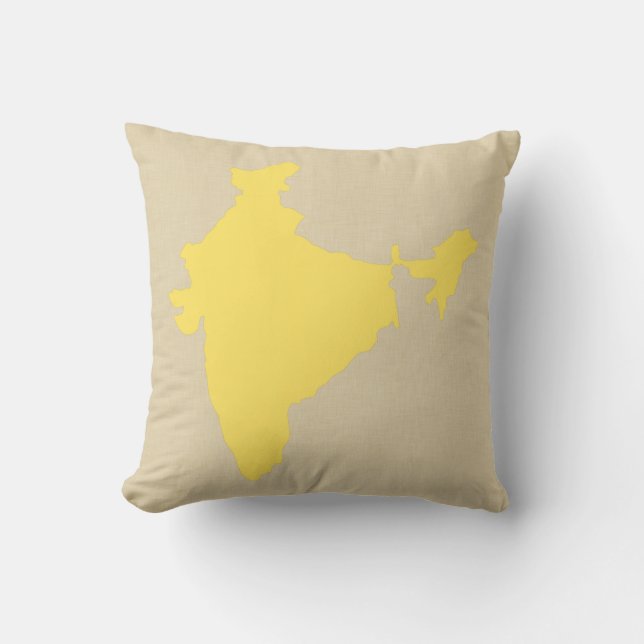 Mosterd Kruiden Stemmingen India Kussen (Voorkant)