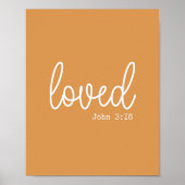 Mosterd Liefde Geloof Quote minimalistisch Poster (Voorkant)