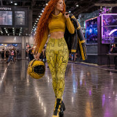 Mosterd Mechanische Android 1980s Futuristische Ro Leggings