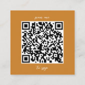 Mosterd minimalistische bruiloft RSVP Informatiekaartje (Achterkant)