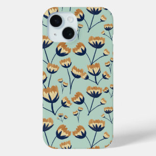 mosterd & Navy Wildflower Patroon iPhone 15 Case
