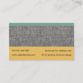 Mosterd Oker Groen Grijs Zwart Textuur Kunstpatroo Visitekaartje (Achterkant)