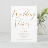 Mosterd Oker Script Geslacht Neutrale bruiloft dou Kaart (Staand voorkant)