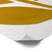Mosterd Olijfblad Patroon Poster (Hoek)