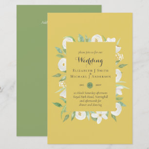Mosterd Olive Magnolia Budget Weddenschap Invite A