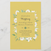 Mosterd Olive Magnolia Budget Weddenschap Invite A (Voorkant)