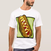 Mosterd op een hotdog t-shirt (Voorkant)