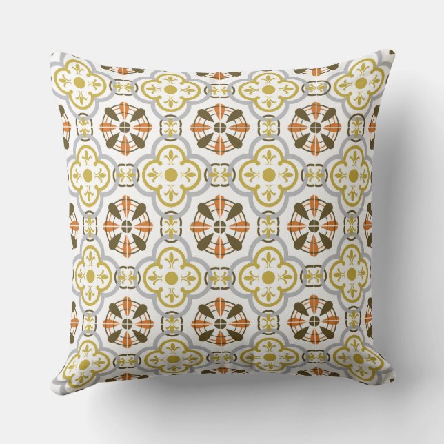 Mosterd Oranje Alhambra Worp Kussen (Achterkant)