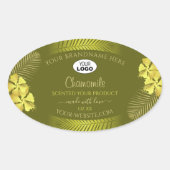 Mosterd Product Labels Yellow Hawaii Flowers Logo (Voorkant)