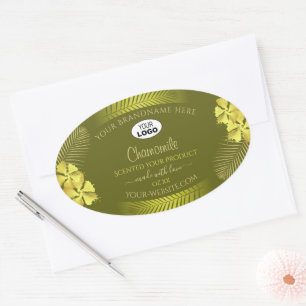 Mosterd Product Labels Yellow Hawaii Flowers Logo