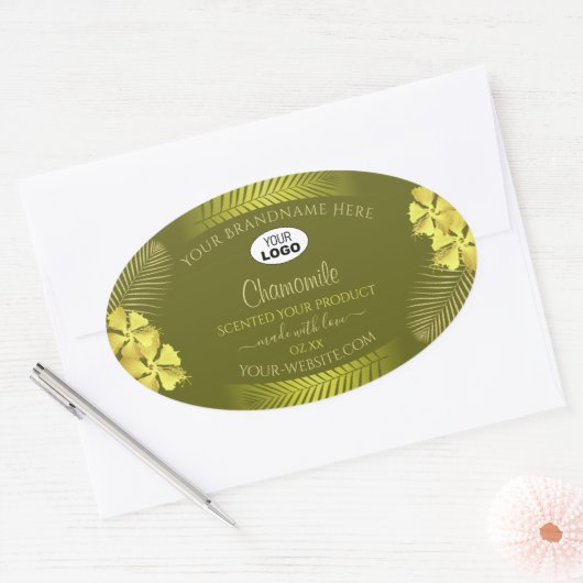 Mosterd Product Labels Yellow Hawaii Flowers Logo (Envelop)