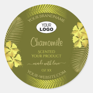 Mosterd Product Labels Yellow Hawaii Flowers Logo