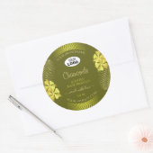 Mosterd Product Labels Yellow Hawaii Flowers Logo (Envelop)