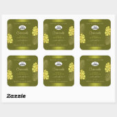 Mosterd Product Labels Yellow Hawaii Flowers Logo (Vel)