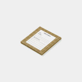Mosterd Raster Dagelijkse Prioriteiten Checklist I Post-it® Notes (Schuin)