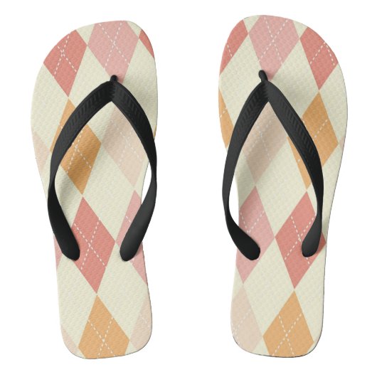 Mosterd & Roze Argyle Teenslippers (Voetbed)