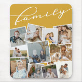 Mosterd Scattered Foto Collage Familie Muismat (Voorkant)