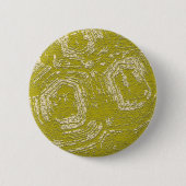 Mosterd Schildpad abstracte print door LeahG Ronde Button 5,7 Cm (Voorkant)