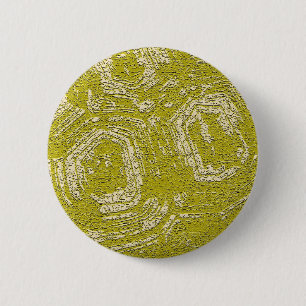 Mosterd Schildpad abstracte print door LeahG Ronde Button 5,7 Cm